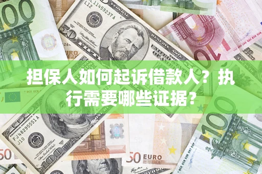 济南担保人如何起诉借款人？执行需要哪些证据？